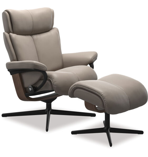 Stressless® Magic Large Leather Recliner - Cross Base 
