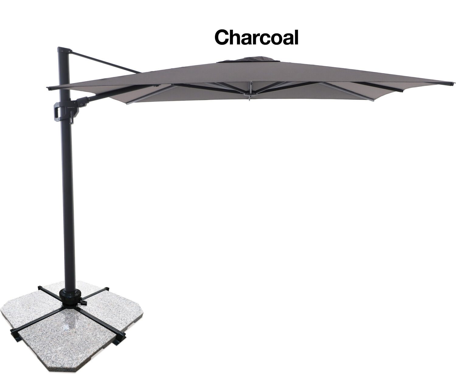 Sirius 3m Square Cantilever Outdoor Sun Umbrella 