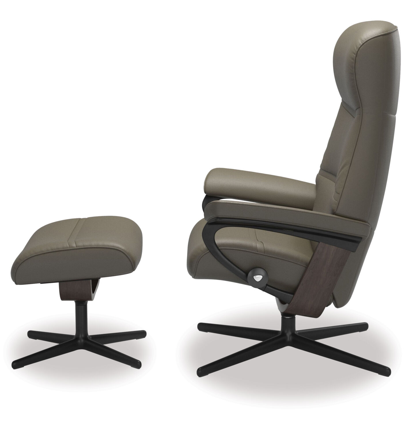 Stressless® Philip Medium Leather Recliner - Cross Base 