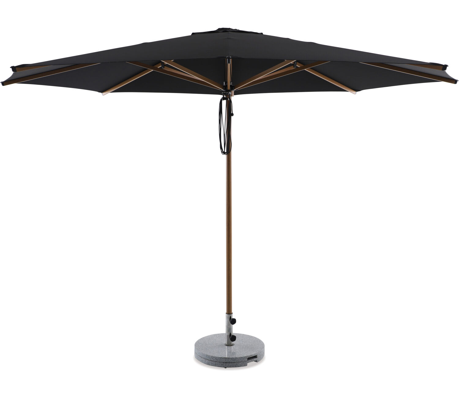 Coast 3.5m Round Outdoor Sun Umbrella - Black