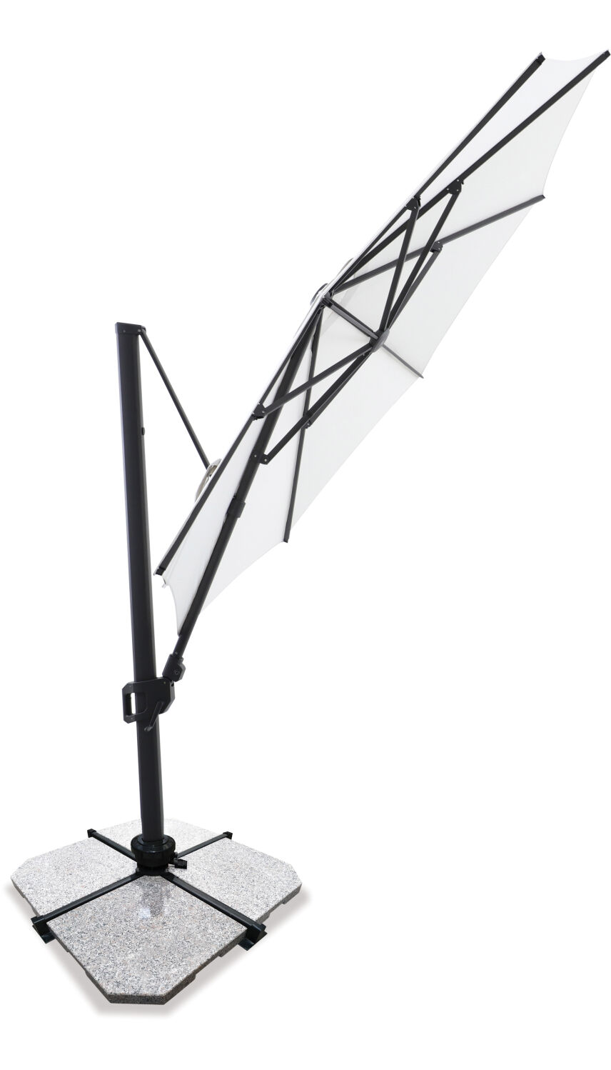 Sirius 3.3m Round Cantilever Outdoor Sun Umbrella - Flax