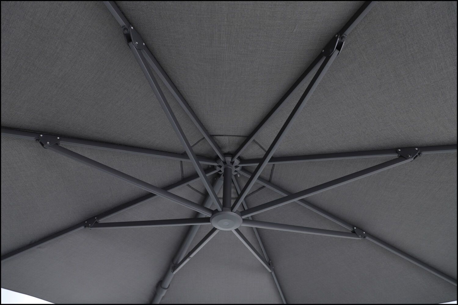 Sirius 3.3m Round Cantilever Outdoor Sun Umbrella - Charcoal