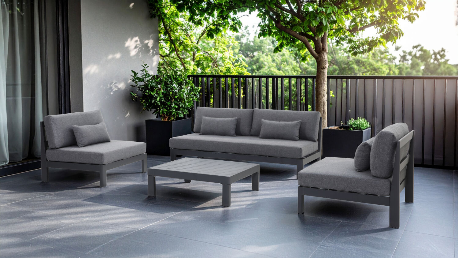 Hobson Bay 4-pce Outdoor Modular Lounge Suite