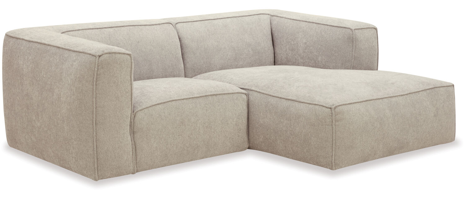 Cassia Mini Fabric Sofa RHF Chaise 