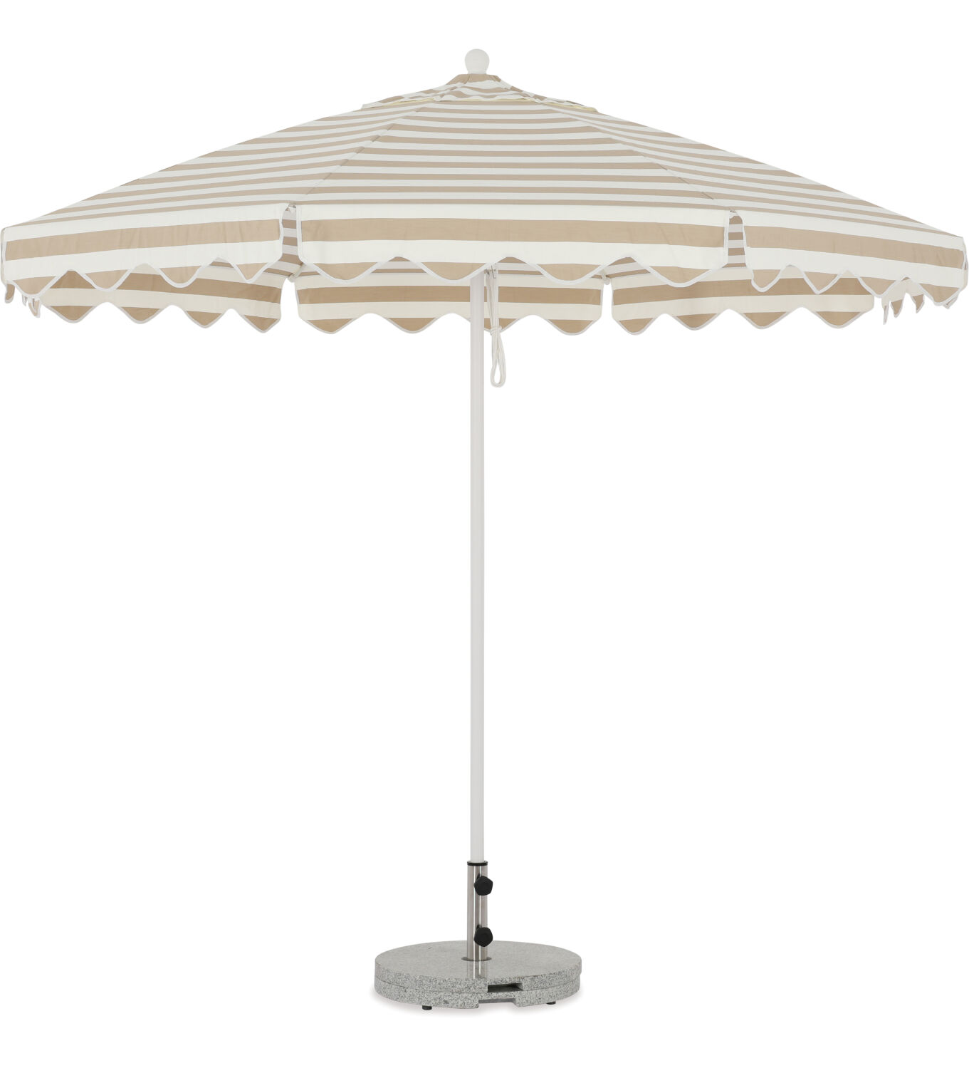 Zest 2.7m Round Outdoor Sun Umbrella - Beige Stripe