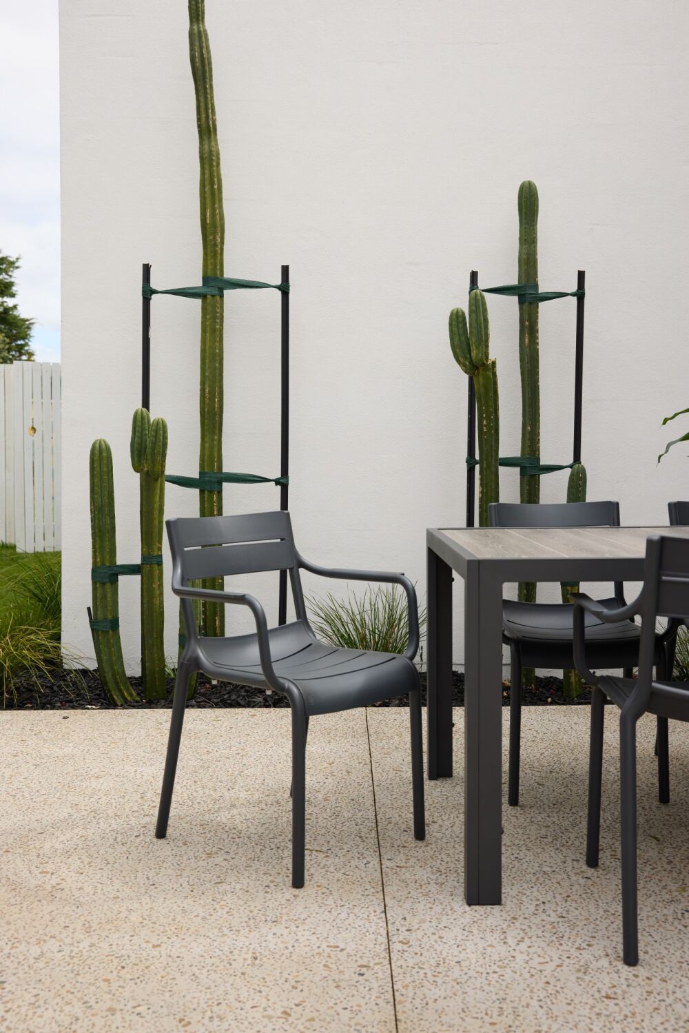 Alfresco Villa Outdoor Dining Chair &ndash; Gun Metal