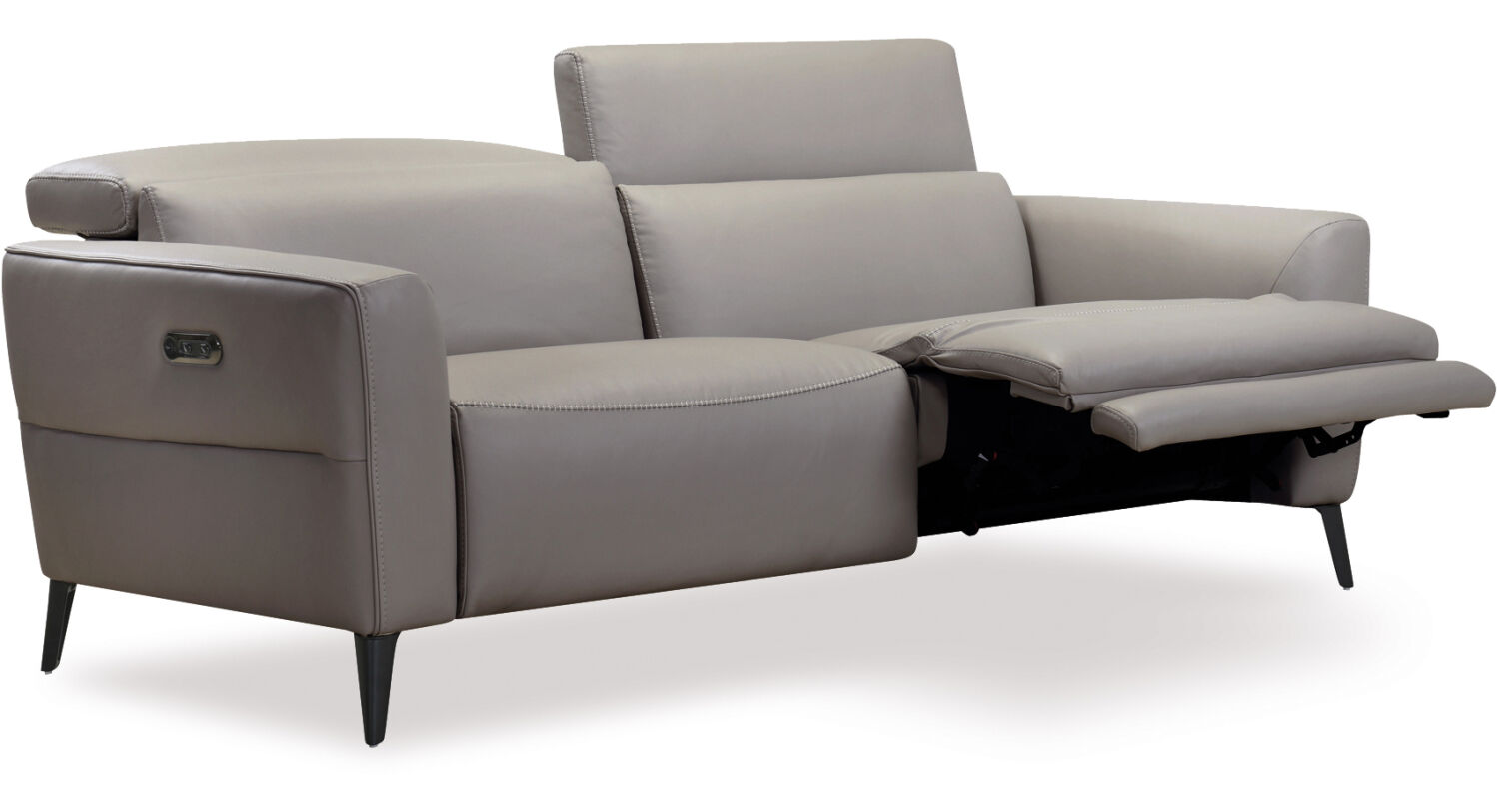 Nina 2.5 Seater Recliner Sofa &ndash; Ash Grey Leather  