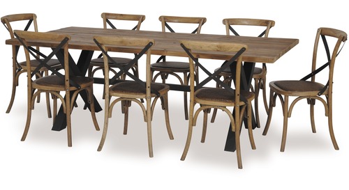 Cross 9 Pce Dining Suite, Dining Table And Chairs Nz