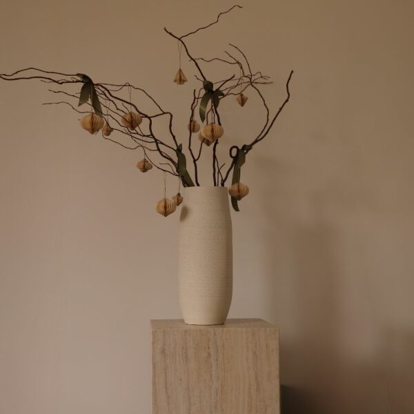 Ash Vase Large - Beige