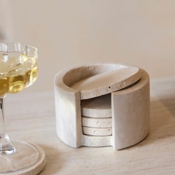 Isobel Travertine Coasters 