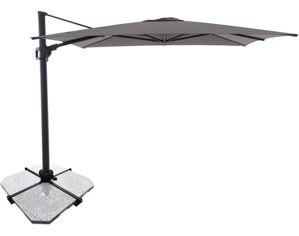 Sirius 3m Square Cantilever Outdoor Sun Umbrella 