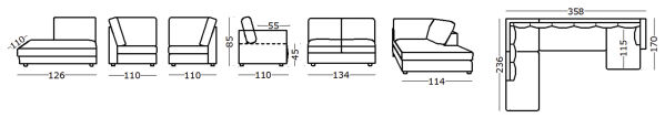 Linden Chaise Lounge Suite