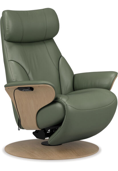 Stressless® Adam Power Leather Recliner - Disc Base 