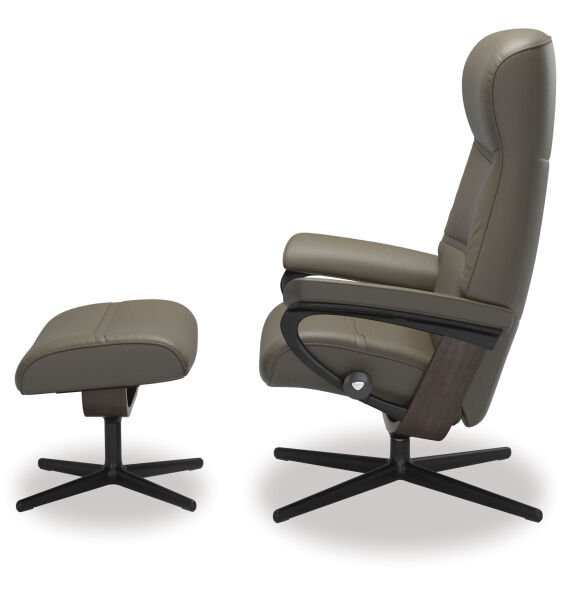 Stressless® Philip Medium Leather Recliner - Cross Base 
