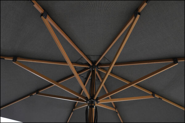 Coast 3.5m Round Outdoor Sun Umbrella - Charcoal