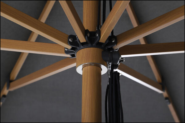 Coast 3.5m Round Outdoor Sun Umbrella - Charcoal