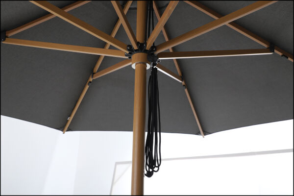 Coast 3.5m Round Outdoor Sun Umbrella - Charcoal