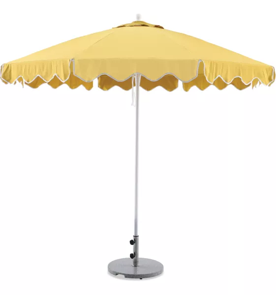 Zest 2.7m Round Outdoor Sun Umbrella - Mustard Yellow