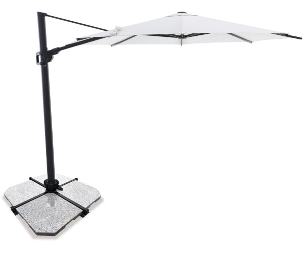 Sirius 3.3m Round Cantilever Outdoor Sun Umbrella - Flax