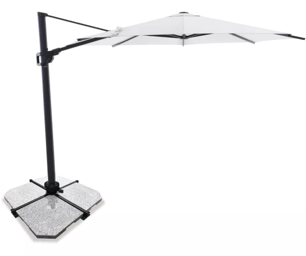 Sirius 3.3m Round Cantilever Outdoor Sun Umbrella - Flax