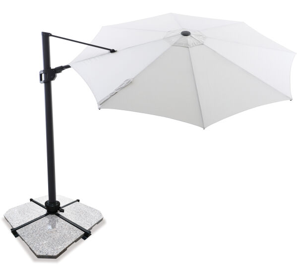 Sirius 3.3m Round Cantilever Outdoor Sun Umbrella - Flax