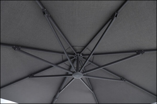 Sirius 3.3m Round Cantilever Outdoor Sun Umbrella - Charcoal