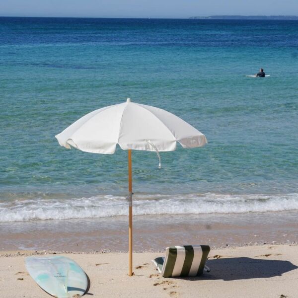 Luxe Beach Umbrella Cream
