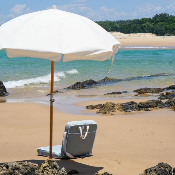 Luxe Beach Umbrella Cream