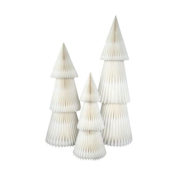 Paper Christmas Trees - Set of 3 Beige