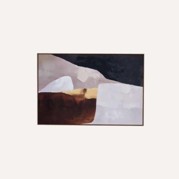 Amber Gold Abstract V2 Wall Art 