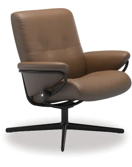 Stressless&reg; MEDIUM Berlin Recliner - Velaro Dark Caramel & Cross Base 