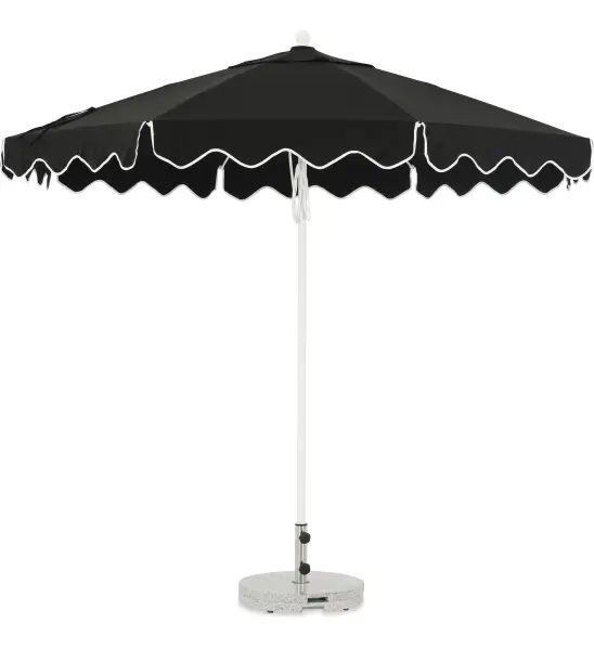 Zest 2.7m Round Outdoor Sun Umbrella - Black 