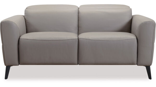 Nina 2 Seater Recliner Sofa &ndash; Ash Grey Leather 