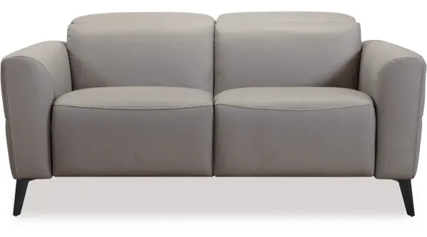 Nina 2 Seater Recliner Sofa &ndash; Ash Grey Leather 