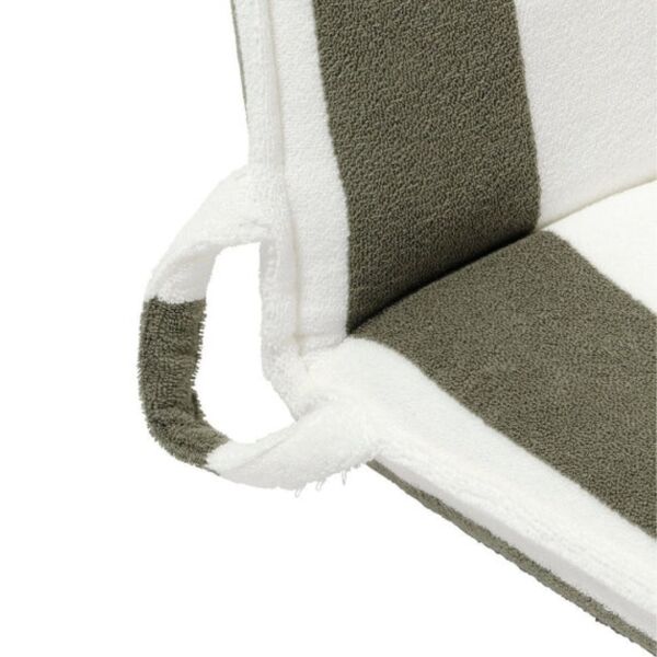 Terry Travel Lounger - Olive Stripe