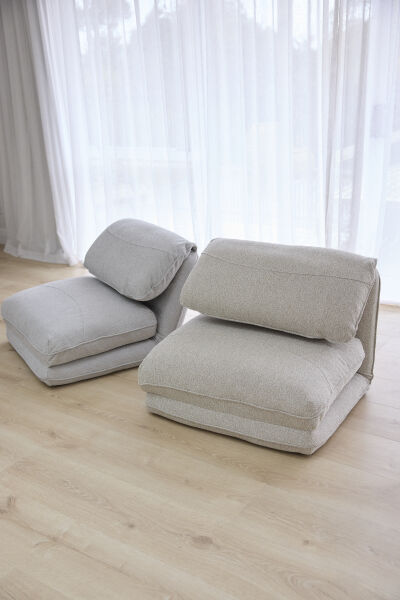 Matakana Single Sofa Bed Chair – Sahara Biscuit Fabric