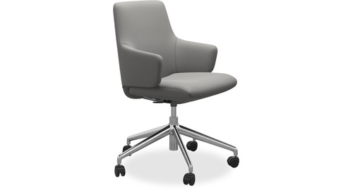 Stressless® Laurel Leather Home Office Chair - Low Back with Arms Stressless® Laurel Leather Home Office Chair - Low Back with Arms