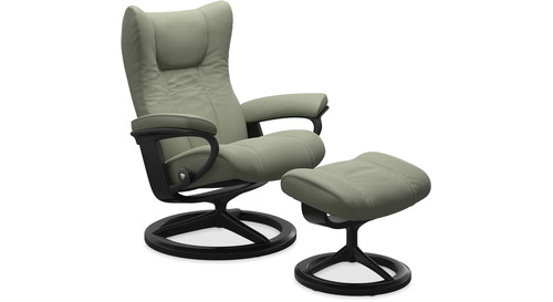 Stressless® Wing Large Leather Recliner - Signature Base Stressless® Wing Large Leather Recliner - Signature Base