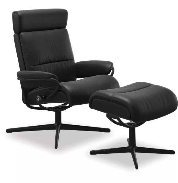 Stressless® Tokyo Leather Recliner with Adjustable Headrest - Cross Base