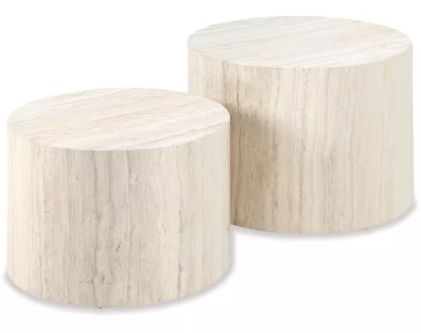 Dice Coffee Tables 2-pce Set - Round 